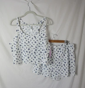 Wild Fable Knit Pajamas Lounge Tank Shorts Floral 2 Pieces Size Large & Med NWT - Picture 1 of 13