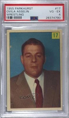 Parkhurst Wrestling Ovila Asselin #17 1955-56 PSA 4 Foto 1 de 2