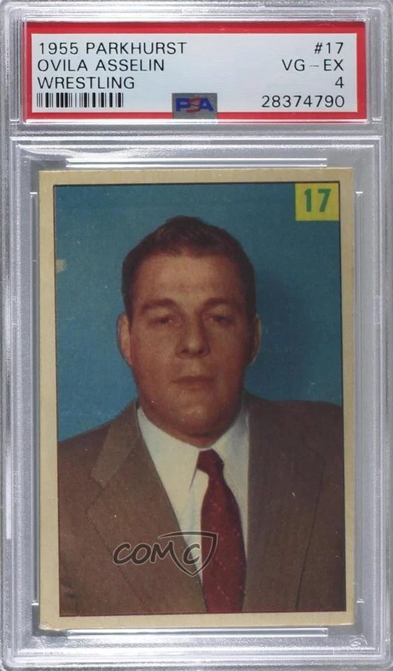 Parkhurst Wrestling Ovila Asselin #17 1955-56 PSA 4 Foto 1 de 2