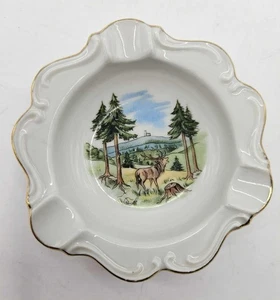 Kleiner alter deutscher Aschenbecher ca. 3,25" quer hat einen Chip - Bild 1 von 5