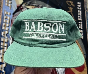 Vintage Babson College Volleyball Mütze The Game Snapback Split Bar grün Baumwolle - Bild 1 von 12