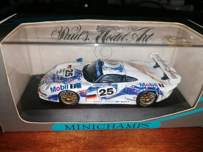Minichamps 1/43 Porsche 911 GT1 #25 Le Mans 1996 430 966625 - Immagine 1 di 4