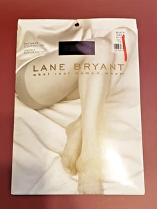 Lane Bryant Daysheer Control Top Hose - Invisible Reinforced Toe - Black -Size 5 - Picture 1 of 2