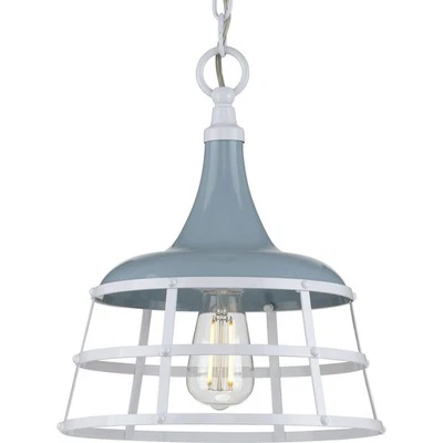 Progress Lighting P500236 Bastille 12"W Pendant - Blue - Image 1 of 4