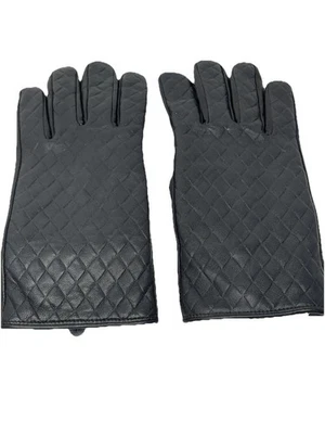 Guantes de cuero forrados de cachemir con pantalla táctil EZ Lands' End para mujer talla S negros Foto 1 de 4