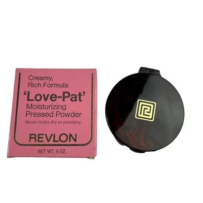 Vintage Revlon Love Pat Moisturizing Pressed Powder cream Tawny Beige new in box - Image 1 of 4