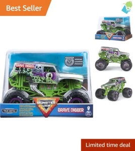 Authentic 1:24 Grave Digger Die-Cast Truck with BKT Rubber Tires - Collect Now! - Picture 1 of 7