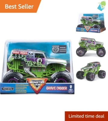 Autêntico caminhão fundido Grave Digger 1:24 com pneus de borracha BKT - Colecione agora! - Imagem 1 de 4