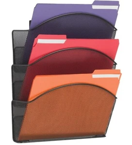 Safco Products 5652BL Onyx Netz Dreifach Tasche Wandgestell, Letter-Format (Menge. 1) - Bild 1 von 4
