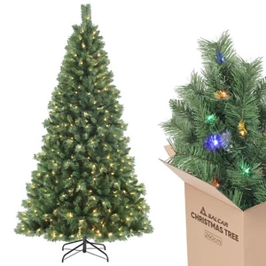 240 cm Künstlicher Weihnachtsbaum mit Beleuchtung Tannenbaum LED Warmweiß / Bunt - Bild 1 von 9