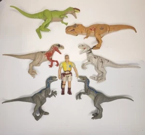 Jurassic World Dominion Atrociraptor & 1 Vintage & More Figures Mega! Lot Of 7 - Picture 1 of 10