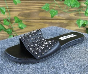 Steve Madden Mujer Farryn Slide Cuero Negro Talla 6 Mediano Poco Uso 2025 - Imagen 1 de 6