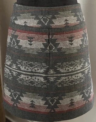 Minifalda corta forrada de mezcla de lana azteca del suroeste colección Dalia para mujer talla 2” Foto 1 de 4