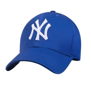 Gorra de béisbol ajustable azul de Nueva York 100 % algodón, modelo de fábrica unisex - Imagen 1 de 3