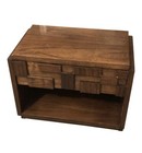 Mid Century Modern Lane Brutalist Nightstand End Table Cabinet