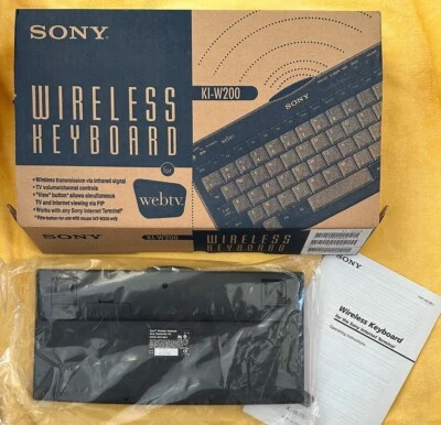 Sony WebTv Wireless Keyboard KI-W200 Model in Original Box/ Never Used - Image 1 of 2