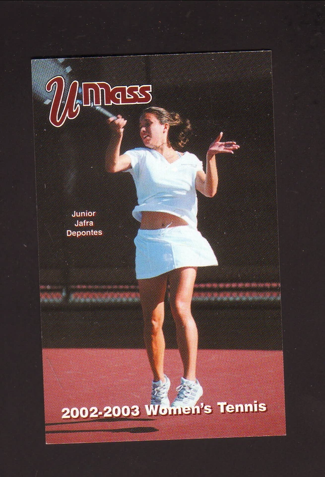 Massachusetts Minutemen--Horario de bolsillo de tenis 2002-03--Big Y Foto 1 de 1