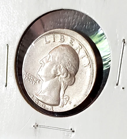 1984 P Washington Quarter (MAD) OBV. STRUCK OFF CENTER MINT ERROR Choice BU Cover