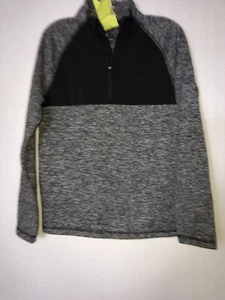 All In Motion NWT Boys Fleece 1/4 Zip Pullover Sweatshirt in Gray/Black Med 8/10 - Picture 1 of 8