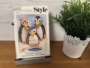 The Penguin Family Vintage Style Sewing Pattern 2012 Set of Penguins with Hats - Picture 1 of 2