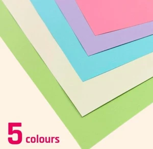 100 Blatt - A3 120 g/m² Tonpapier Bunt Farbige Papier, 5 Farben - Bild 1 von 2