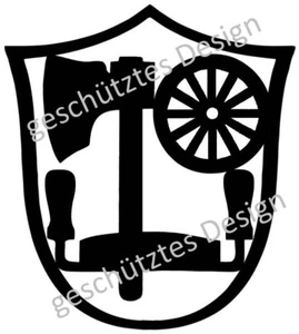 Stemma attuatore Wagner segno corporativo 40 cm-100 cm in acciaio 3 mm logo decorazione - Foto 1 di 4