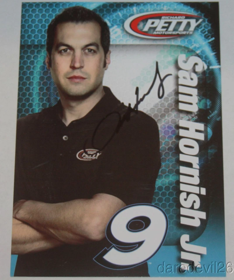 2015 Sam Hornish, Jr. signed Richard Petty Motorsports NASCAR SC postcard - Image 1 of 1