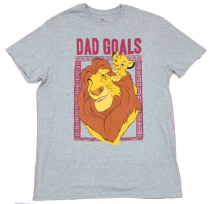 The Lion King Adult New T-Shirt -  Dad Goals Simba & Mufasa Box - Picture 1 of 1