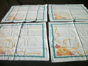 Vintage Druck Tischsets Blumen & Bänder Design 16,5 x 14 4er Set - Bild 1 von 8