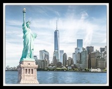 NEW YORK UNITED STATES OF AMERICA STATUE OF LIBERTY USA METAL PLAQUE SIGN 2294