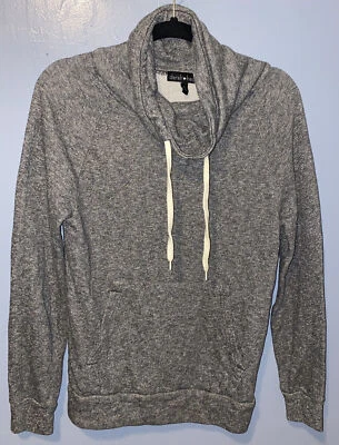 Derek Heart Sudadera Capucha Cuello Pequeño Gris Jaspeado Foto 1 de 4