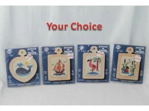 Neues nmi Cross Stitch 'N Frame Kit. Wal/Schiff/Flamingo/Ente&Kolben nach Wahl - Bild 1 von 10