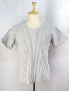 HOMME PLISSE ISSEY MIYAKE Gray Men's Tee Top Size2 188 8760 - Picture 1 of 7