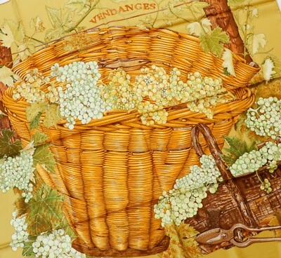 Bufanda HERMES VENDANGES en verde por Valerie Dawlat-Dumoulin casi como nueva Foto 1 de 4