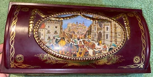 Vtg E. Otto Schmidt Embossed Cookie Tin Made in Germany - Picture 1 of 12