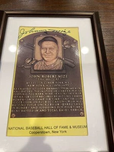 Postal firmada por John Robert Johnny Mize Cardenales de San Luis HOF 1238 - Imagen 1 de 4