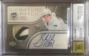 2005-06 THE CUP SIDNEY CROSBY SIGNATURE PATCH 64/75 RPA « THE BEAK » BGS 10 AUTO