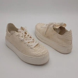 Sam Edelman sneakers plateau pelle donna 6,5 beige animali stampa casual y2k - Foto 1 di 10
