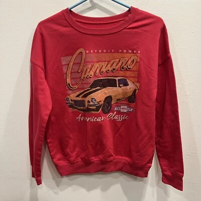 Sudadera GM Oficial Gráfica Talla XS Extra Pequeña Roja Camaro Tela Suave Cómoda Foto 1 de 4