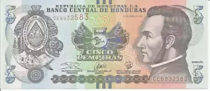 Honduras 5 Lempiras unzirkuliert knackig 2019 Banknoten # 5 - Bild 1 von 2