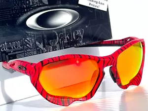 NEW Oakley PLAZMA Red Tiger POLARIZED Galaxy Ruby Mirror Lens Sunglass 9019-12 - Picture 1 of 20