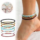 Bohemian Style Ankle Chains Colorful Rice Beads Handmade Beaded Ankle Chains