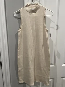 Old Navy High Neck Sleeveless Ribbed Dress Size Medium New Free Ship - Picture 1 of 8
