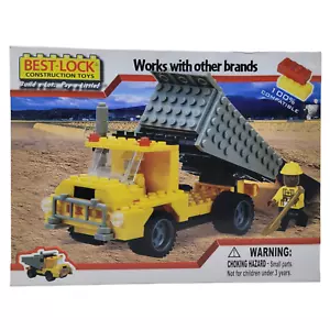 NIB Dump Truck Set Best-Lock Building Block Construction Toy Over 130pcs - Picture 1 of 6
