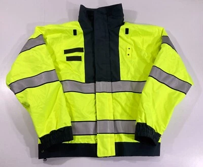 MD FLYING CROSS LAYERTECH REVERSABLE JACKET 73160A HIGH-VIS/NAVY PATCHES REMOVED - Image 1 of 4