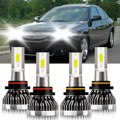 Kit de 4x bombillas LED faros luces altas bajas 9005 9006 para Lincoln LS 2000-2002 Foto 1 de 4