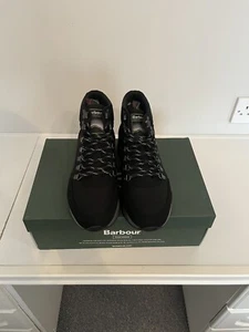 Men’s BARBOUR Ralph Hiking Boots. Nylon/Faux Suede. Black. UK 8. RRP £119 - Picture 1 of 11