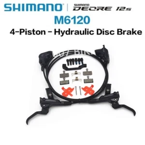 Pastilla de resina de 4 pistolas freno de disco hidráulico Shimano Deore M6120 BL M6100 BR M6120 - Imagen 1 de 4