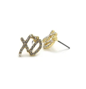 NEW 'XO' POST PIERCED FASHION EARRING - XE1208 - Picture 1 of 9