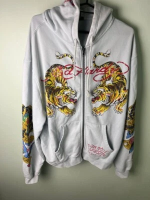 Ed Hardy x Urban Outfitters Zip Hoodies Size L - Image 1 of 4